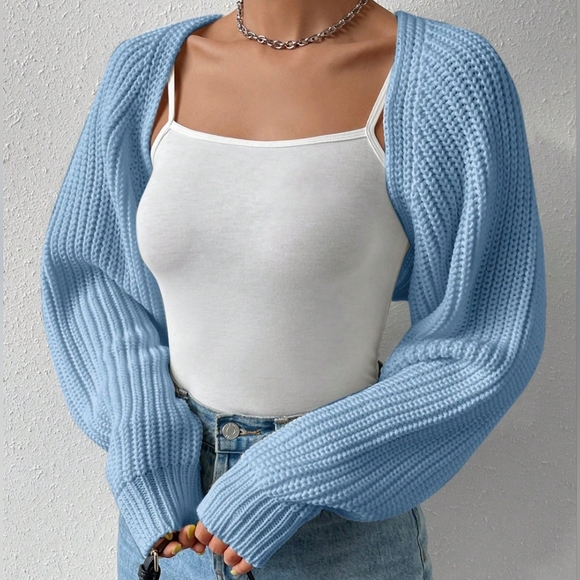 Easy Days Open Front Cardigan - Blue - Picture 1 of 7
